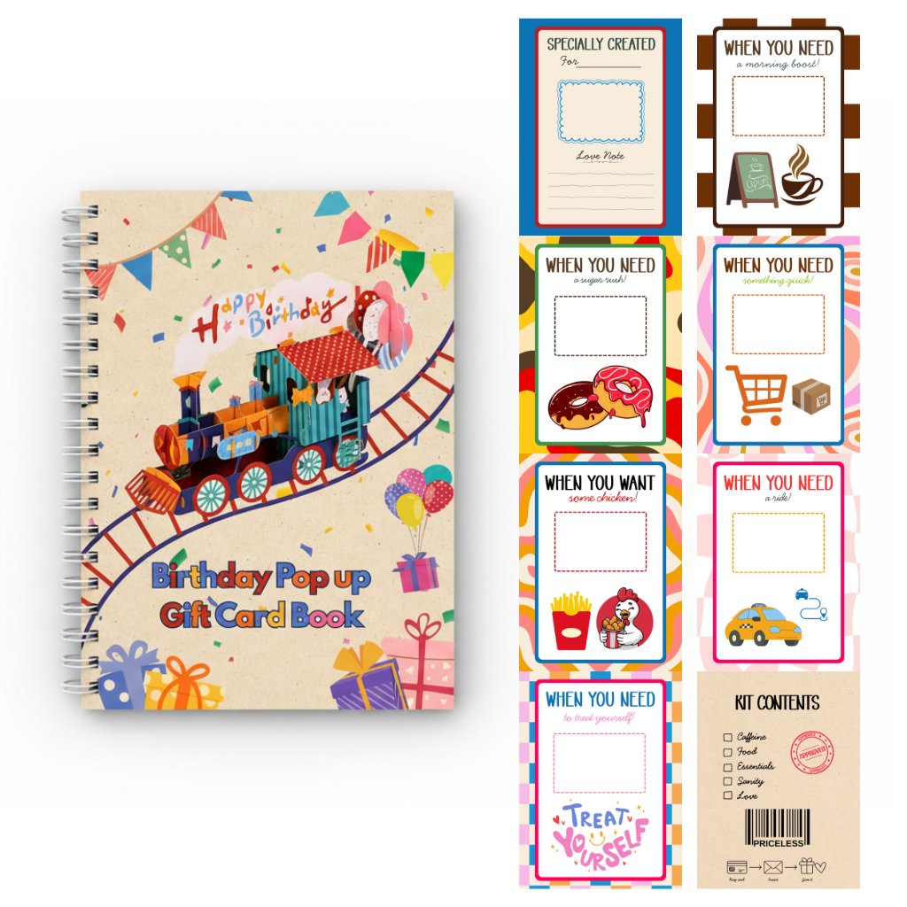 Birthday Pop-up Gift Card Book